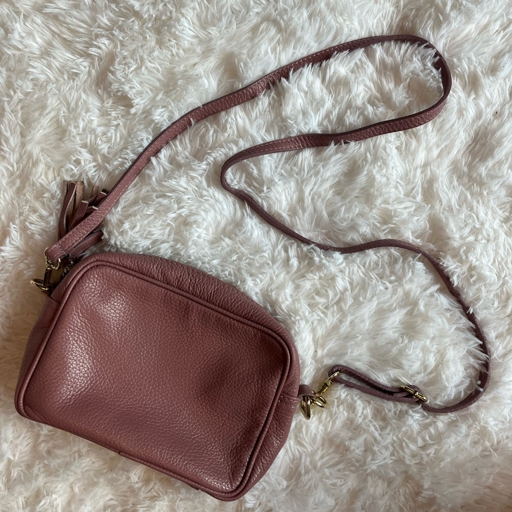 Elie Beaumont Pink Crossbody with Gold Chain, Gold and Camouflage Strap - Picture 2 of 8